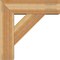 Ekena Millwork Traditional Block Rough Sawn Bracket w/ Offset Brace, Western Red Cedar, 8"W x 26"D x 26"H BKT0806X26X26TRA05RWR - alternate 3